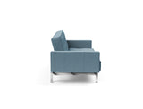 Splitback Chrome sovesofa med armlæn i 525 Mixed Dance Light Blue, set fra siden