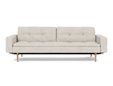 Dublexo Styletto Light Wood sovesofa med armlæn i 470 Yuveno Natural, set forfra