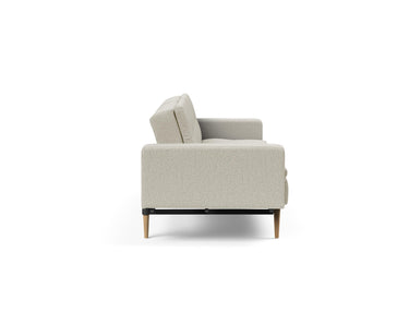 Dublexo Styletto Light Wood sovesofa med armlæn i 527 Mixed Dance Natural, set fra siden