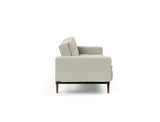 Dublexo Styletto Dark Wood sovesofa med armlæn i 527 Mixed Dance Natural, set fra siden
