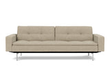 Dublexo Chrome sovesofa med armlæn i 356 Taura Sand, set forfra