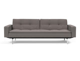 Dublexo Chrome sovesofa med armlæn i 521 Mixed Dance Grey, set forfra