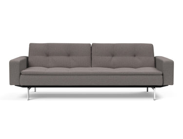 Dublexo Chrome sovesofa med armlæn i 521 Mixed Dance Grey, set forfra