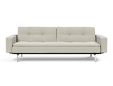 Dublexo Chrome sovesofa med armlæn i 527 Mixed Dance Natural, set forfra
