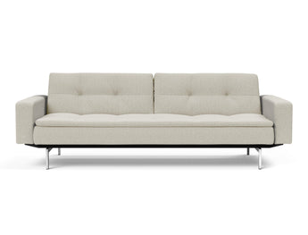 Dublexo Chrome sovesofa med armlæn i 527 Mixed Dance Natural, set forfra