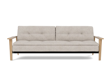 Dublexo Frej sovesofa i 471 Yuveno Sand, set forfra