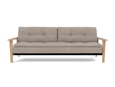 Dublexo Frej sovesofa i 472 Yuveno Warm Grey, set forfra