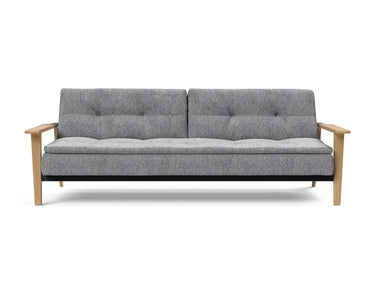 Dublexo Frej sovesofa i 565 Twist Granite, set forfra