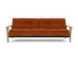 Dublexo Frej sovesofa i 595 Corduroy Burnt Orange, set forfra