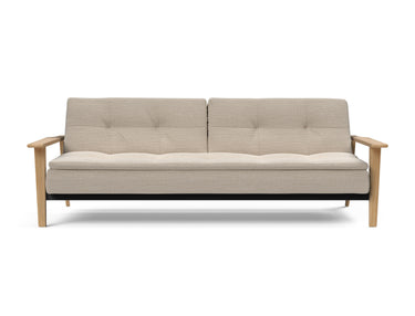 Dublexo Frej sovesofa i 612 Blida Sand Grey, set forfra