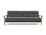 Dublexo Frej sovesofa i 852 Mahoga Seal Grey, set forfra