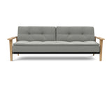 Dublexo Frej sovesofa i 853 Mahoga Dove Grey, set forfra