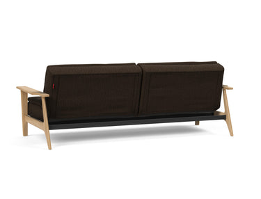 Dublexo Frej sovesofa i 358 Taura Chocco, set skråt bagfra