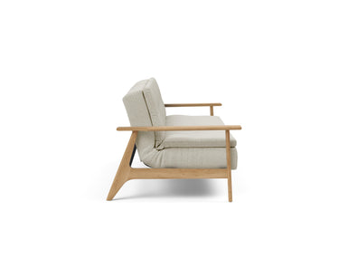 Dublexo Frej sovesofa i 527 Mixed Dance Natural, set fra siden