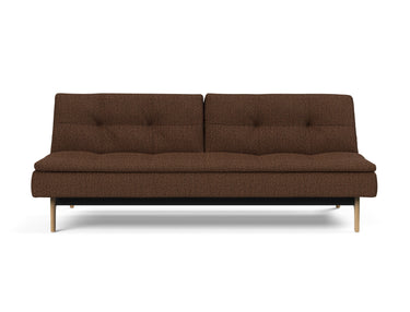 Dublexo Eik sovesofa i 359 Taura Cappuccino, set forfra
