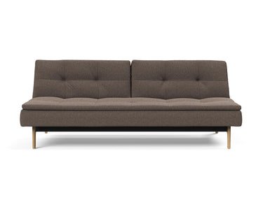 Dublexo Eik sovesofa i 530 Bouclé Taupe, set forfra