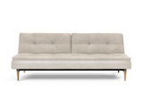 Dublexo Styletto Light Wood sovesofa i 280 Avella Sand, set forfra