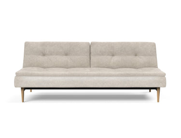 Dublexo Styletto Light Wood sovesofa i 280 Avella Sand, set forfra