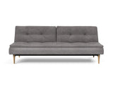 Dublexo Styletto Light Wood sovesofa i 282 Avella Warm Grey, set forfra