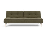 Dublexo Styletto Light Wood sovesofa i 316 Cordufine Pine Green, set forfra