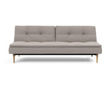 Dublexo Styletto Light Wood sovesofa i 321 Corocco Warm Grey, set forfra