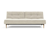 Dublexo Styletto Light Wood sovesofa i 357 Taura Off White, set forfra