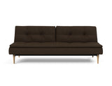 Dublexo Styletto Light Wood sovesofa i 358 Taura Chocco, set forfra