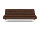 Dublexo Styletto Light Wood sovesofa i 359 Taura Cappuccino, set forfra