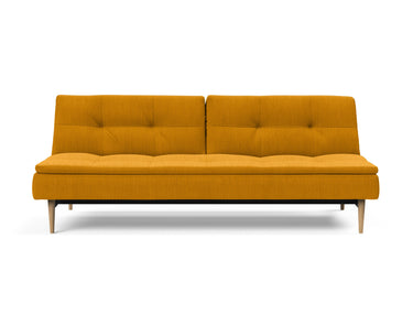Dublexo Styletto Light Wood sovesofa i 507 Elegance Burned Curry, set forfra