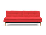 Dublexo Styletto Light Wood sovesofa i 511 Elegance Red, set forfra