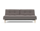 Dublexo Styletto Light Wood sovesofa i 521 Mixed Dance Grey, set forfra