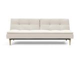 Dublexo Styletto Light Wood sovesofa i 531 Bouclé Off White, set forfra