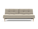 Dublexo Styletto Light Wood sovesofa i 539 Bouclé Beige, set forfra
