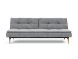 Dublexo Styletto Light Wood sovesofa i 565 Twist Granite, set forfra