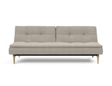 Dublexo Styletto Light Wood sovesofa i 579 Kenya Gravel, set forfra