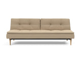 Dublexo Styletto Light Wood sovesofa i 587 Phobos Mocha, set forfra