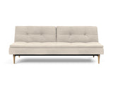 Dublexo Styletto Light Wood sovesofa i 594 Corduroy Ivory, set forfra