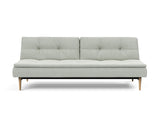 Dublexo Styletto Light Wood sovesofa i 888 Mozart Slate Brown, set forfra