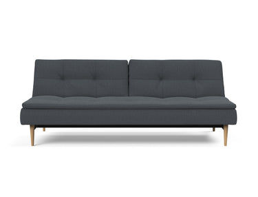 Dublexo Styletto Light Wood sovesofa i 894 Mozart Grey Bronze, set forfra