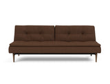 Dublexo Styletto Dark Wood sovesofa i 359 Taura Cappuccino, set forfra