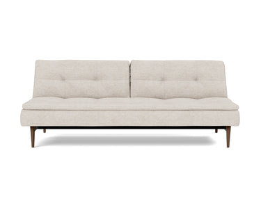 Dublexo Styletto Dark Wood sovesofa i 470 Yuveno Natural, set forfra