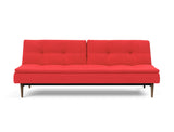 Dublexo Styletto Dark Wood sovesofa i 511 Elegance Red, set forfra