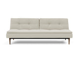 Dublexo Styletto Dark Wood sovesofa i 527 Mixed Dance Natural, set forfra