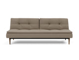 Dublexo Styletto Dark Wood sovesofa i 850 Mahoga Caramel, set forfra