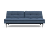Dublexo Styletto Black Wood sovesofa i 302 Weda Blue, set forfra