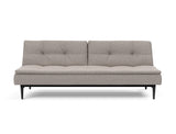 Dublexo Styletto Black Wood sovesofa i 321 Corocco Warm Grey, set forfra