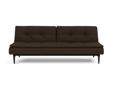 Dublexo Styletto Black Wood sovesofa i 358 Taura Chocco, set forfra