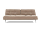 Dublexo Styletto Black Wood sovesofa i 417 Esina Mocha, set forfra