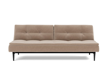 Dublexo Styletto Black Wood sovesofa i 417 Esina Mocha, set forfra