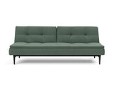 Dublexo Styletto Black Wood sovesofa i 518 Elegance Green, set forfra